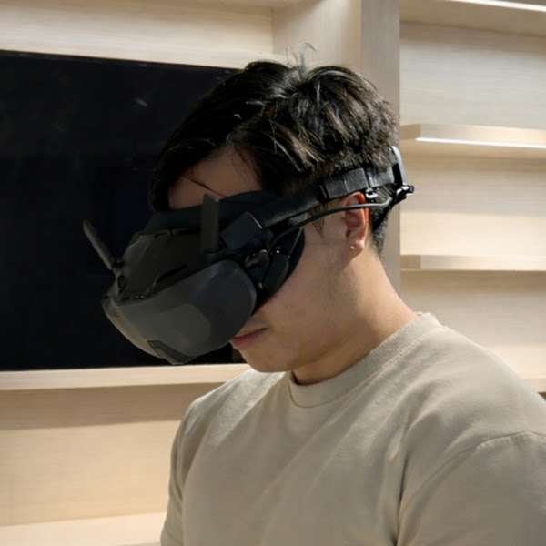 Rizwan Ye wearing a mixed reality headset